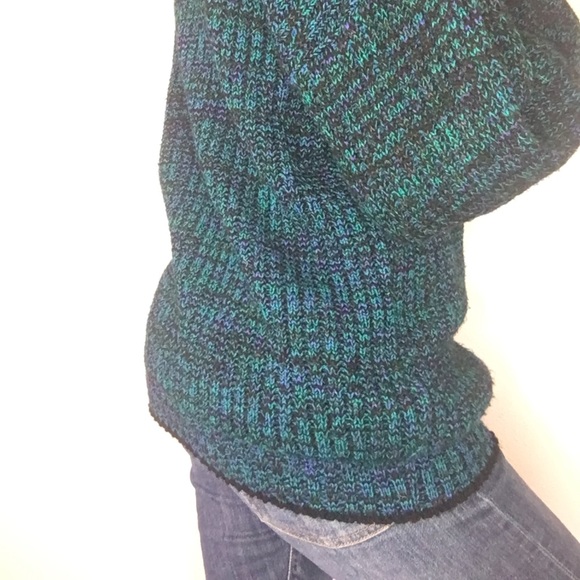 🦚VTG oversized acrylic mock turtleneck sweater - Picture 4 of 7